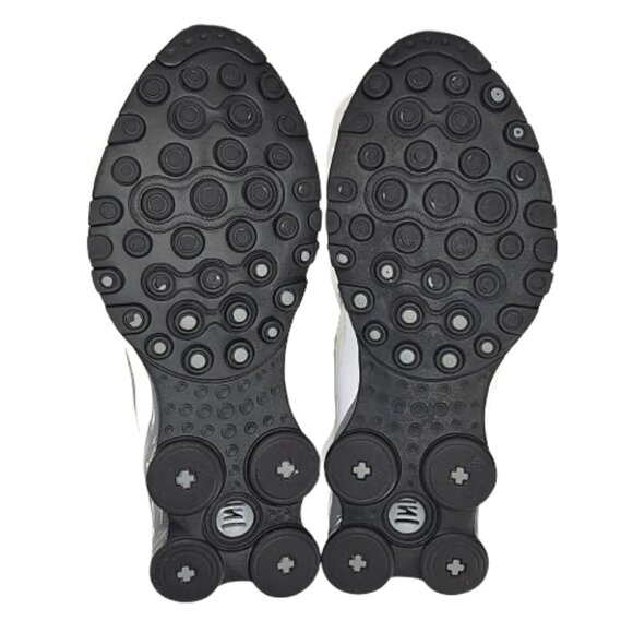 Nike Mens Shox NZ Leather 378341-102 Sz 8.5 White Cool Grey Running Shoes - Picture 10 of 10